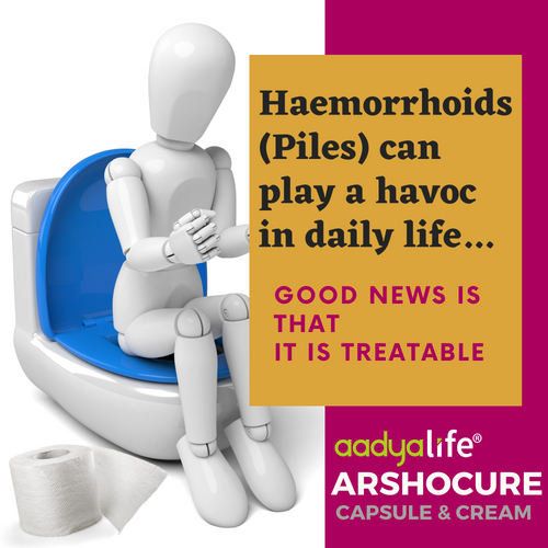 Haemorrhoids (Piles) can play a havoc in daily life... Good news is that it is treatable with Arshocure Cream that long term relief..