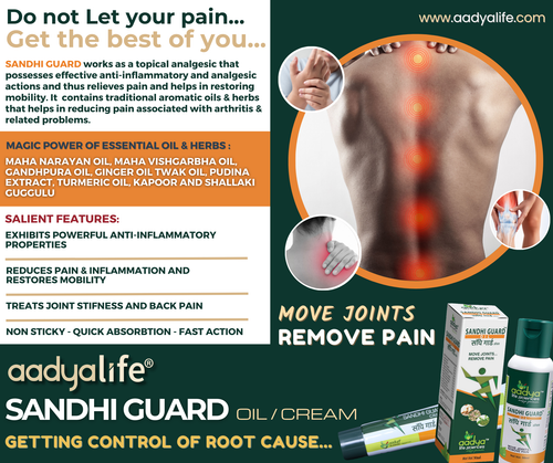 Sandhiguard Cream for muscular & joint pain relief, sprain and inflammation (Pack of 3 tubes)