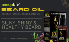 Aadya Life Beard Oil - For Silky, Shiny & Healthy Beard - Enriched with Saw Palmetto, Jojoba & Argan Oil (Pack Of 1 (1 x 40 ml))
