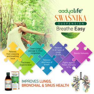 Swasnika Suspension, A herbal remedy for respiratory health and for easy breathing