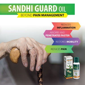 Sandhiguard herbal oil for muscular pain relief, sprain and inflammation - Aadya Life Sciences
