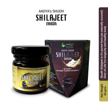 Pure Shudh Shilajeet Resin that revitalizes energy, enhances strength, and improves stamina and power - Aadya Life Sciences