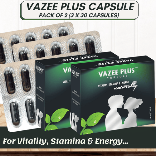 Vazee Plus, a Herbal Vitalizer for Vigor, Vitality and Performance booster with Ashwangdha - Aadya Life Sciences
