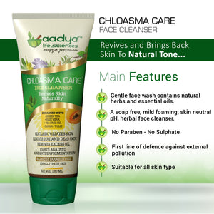 Chloasma Care Herbal Face Wash for skin problems such as pigmentation, dark spots and uneven skin tone - Aadya Life Sciences
